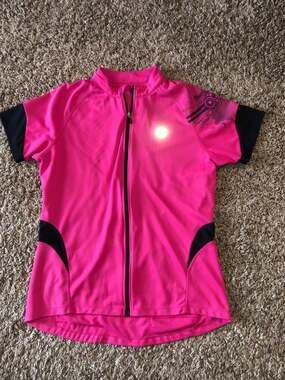 Pearl Izumi Women's Pink Short Sleeve Full Zip Cycling Jersey